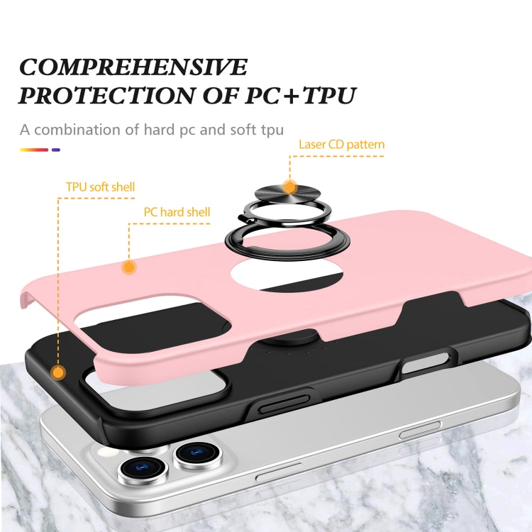 For iPhone 16 Pro Max Magnetic Ring Holder Phone Case(Rose Gold) - iPhone 16 Pro Max Cases by buy2fix | Online Shopping UK | buy2fix