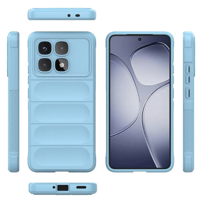 For Redmi K70 Ultra Global Magic Shield TPU + Flannel Phone Case(Light Blue) - Xiaomi Cases by buy2fix | Online Shopping UK | buy2fix