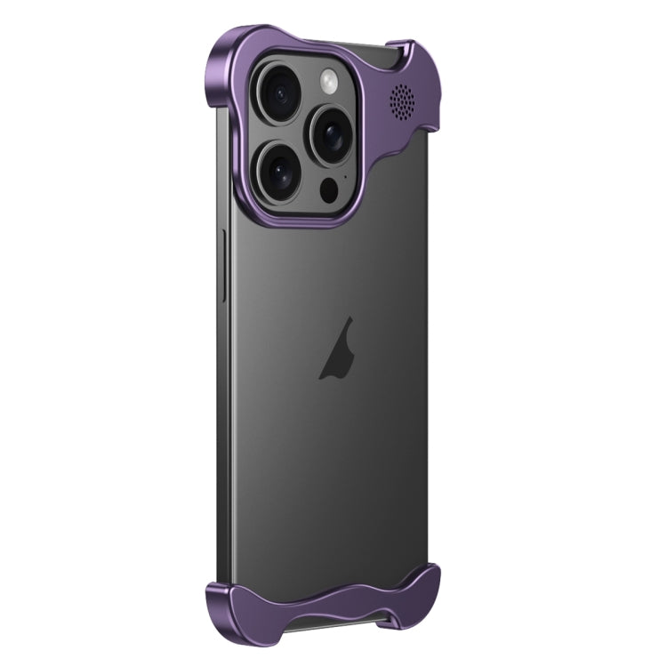 For iPhone 16 Pro Aromatherapy Alloy Frameless Phone Case(Purple) - iPhone 16 Pro Cases by buy2fix | Online Shopping UK | buy2fix