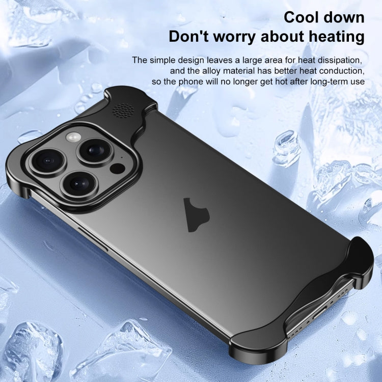 For iPhone 13 Pro Aromatherapy Alloy Frameless Phone Case(Black) - iPhone 13 Pro Cases by buy2fix | Online Shopping UK | buy2fix