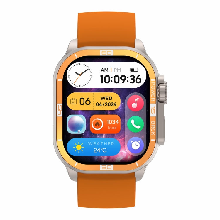 LEMFO HK96S 2.06 inch BT5.3 IP68 Sport Smart Watch, Support Bluetooth Call / Sleep / Blood Oxygen / Heart Rate / Blood Pressure Health Monitor(Orange) - Smart Watches by LEMFO | Online Shopping UK | buy2fix