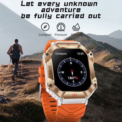 LEMFO KR80 2.0 inch BT5.1 IP67 Sport Smart Watch, Support Bluetooth Call / Sleep / Blood Oxygen / Heart Rate / Blood Pressure Health Monitor(White+Camouflage) - Smart Watches by LEMFO | Online Shopping UK | buy2fix