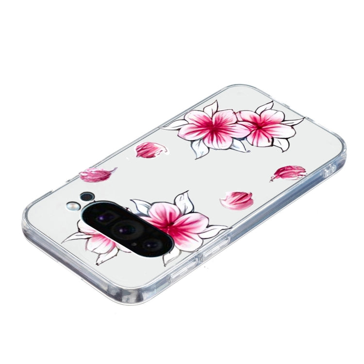 For Google Pixel 9 Colored Drawing Pattern Transparent TPU Phone Case(Sakura) - Google Cases by buy2fix | Online Shopping UK | buy2fix