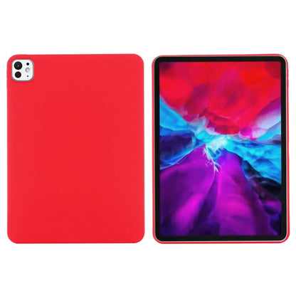 For iPad Pro 13 2024 Pure Color Liquid Silicone Shockproof Tablet Case(Red) - iPad Pro 13 2024 Cases by buy2fix | Online Shopping UK | buy2fix