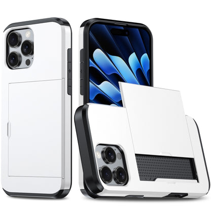 For iPhone 16 Pro Shockproof Armor Phone Case with Card Slot(White) - iPhone 16 Pro Cases by buy2fix | Online Shopping UK | buy2fix