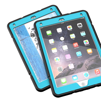 For iPad 9.7 2018 / Air / Air 2 Armor Holder Silicone Hybrid PC Tablet Case(Black Blue) - iPad 9.7 (2018) & (2017) Cases by buy2fix | Online Shopping UK | buy2fix