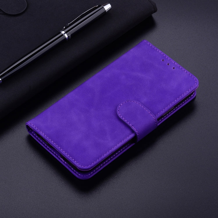 For Xiaomi Redmi K70 / K70 Pro Skin Feel Pure Color Flip Leather Phone Case(Purple) - K70 Cases by buy2fix | Online Shopping UK | buy2fix