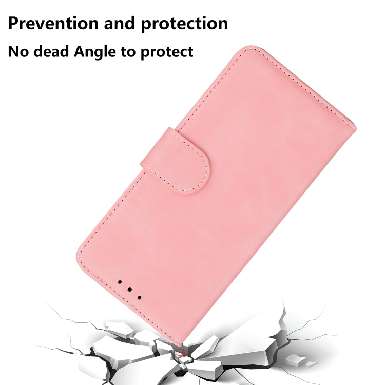 For Xiaomi Redmi K70 / K70 Pro Skin Feel Pure Color Flip Leather Phone Case(Pink) - K70 Cases by buy2fix | Online Shopping UK | buy2fix