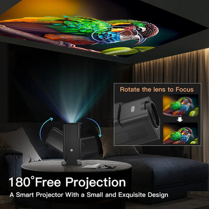 Y6S 4K Android 12.0 Portable Home HD Mini WiFi Projector(UK Plug) - Mini Projector by buy2fix | Online Shopping UK | buy2fix