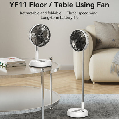 Yesido YF11 Foldable Telescopic Floor Fan(White) - Electric Fans by Yesido | Online Shopping UK | buy2fix