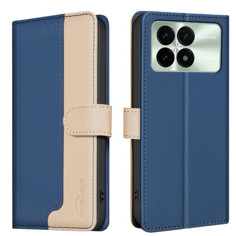 For Xiaomi Redmi K70 / K70 Pro Color Matching RFID Anti-theft Leather Phone Case(Blue) - Xiaomi Cases by buy2fix | Online Shopping UK | buy2fix