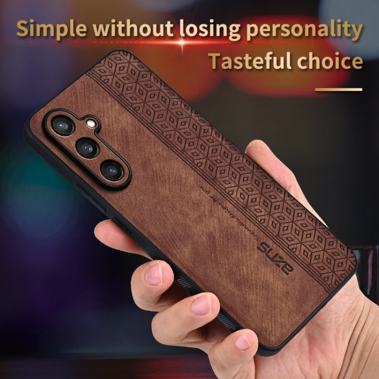 For Samsung Galaxy S24 FE 5G AZNS 3D Embossed Skin Feel Phone Case(Brown) - Galaxy S24 FE 5G Cases by AZNS | Online Shopping UK | buy2fix