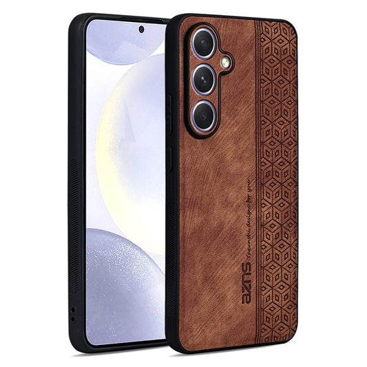 For Samsung Galaxy S25+ 5G AZNS 3D Embossed Skin Feel Phone Case(Brown) - Galaxy S25+ 5G Cases by AZNS | Online Shopping UK | buy2fix