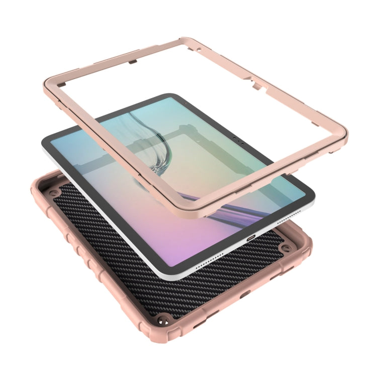 For iPad Air 11 2024 Spider Turntable Handle Stress Relief Tablet Case(Rose Gold) - iPad Air 11 2024 Cases by buy2fix | Online Shopping UK | buy2fix