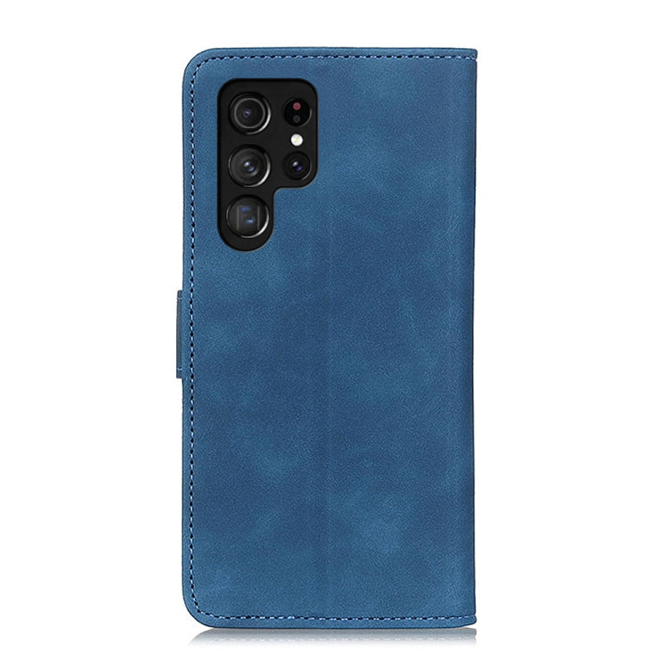 For Samsung Galaxy S25 Ultra 5G KHAZNEH Retro Texture Horizontal Flip Leather Phone Case(Blue) - Galaxy S25 Ultra 5G Cases by buy2fix | Online Shopping UK | buy2fix