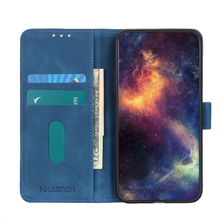 For Samsung Galaxy S25 Ultra 5G KHAZNEH Retro Texture Horizontal Flip Leather Phone Case(Blue) - Galaxy S25 Ultra 5G Cases by buy2fix | Online Shopping UK | buy2fix