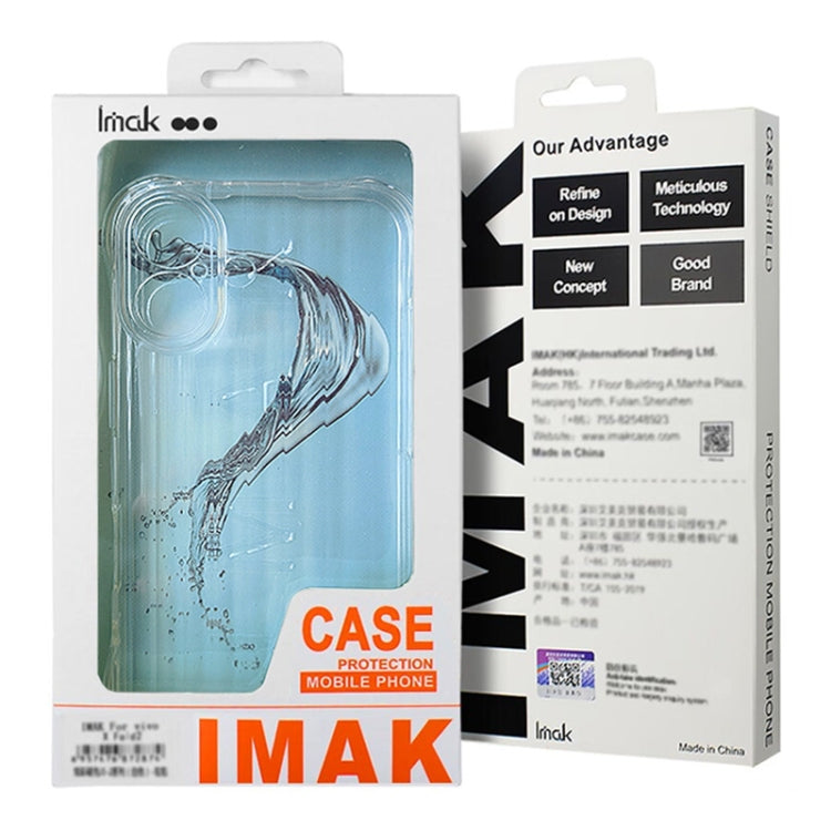 For iPhone 16 Pro Max IMAK Corrugated Texture Airbag TPU Phone Case(Transparent Black) - iPhone 16 Pro Max Cases by imak | Online Shopping UK | buy2fix