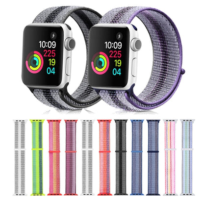 For Apple Watch Ultra 49mm&Watch Ultra 2 49mm / Series 9&8&7 45mm / SE 3&SE 2&6&SE&5&4 44mm / 3&2&1 42mm Nylon Loop Watch Band(Yellow Orange) - Watch Bands by buy2fix | Online Shopping UK | buy2fix