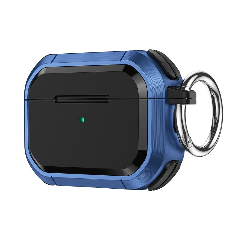 For AirPods Pro / Pro 2 Armor TPU + PC Earbuds Box Protective Case with Metal Buckle(Dark Blue) - For AirPods Pro 2 by buy2fix | Online Shopping UK | buy2fix