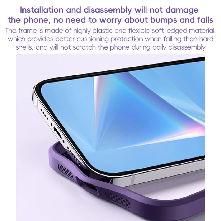 For iPhone 16 Pro MagSafe Airbag Shockproof Frosted Phone Case with Fold Holder(Purple) - iPhone 16 Cases by buy2fix | Online Shopping UK | buy2fix