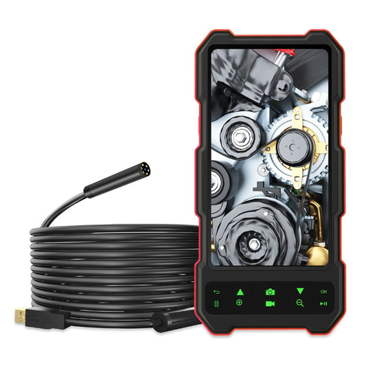 T21 4.5 inch IPS Color Screen 8mm Single Camera Split Hard Cable Industrial Endoscope, Length:1m(Black Red) -  by buy2fix | Online Shopping UK | buy2fix