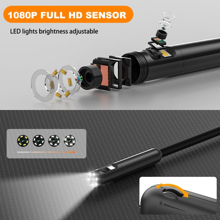 Y15 5.5mm Single Camera WiFi Connected Hard Cable HD Industrial Endoscope, Length:1m(Black) -  by buy2fix | Online Shopping UK | buy2fix