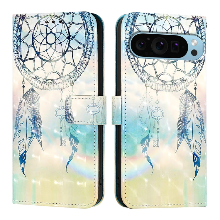 For Google Pixel 9 Pro XL 3D Painting Horizontal Flip Leather Phone Case(Dream Wind Chimes) - Google Cases by buy2fix | Online Shopping UK | buy2fix