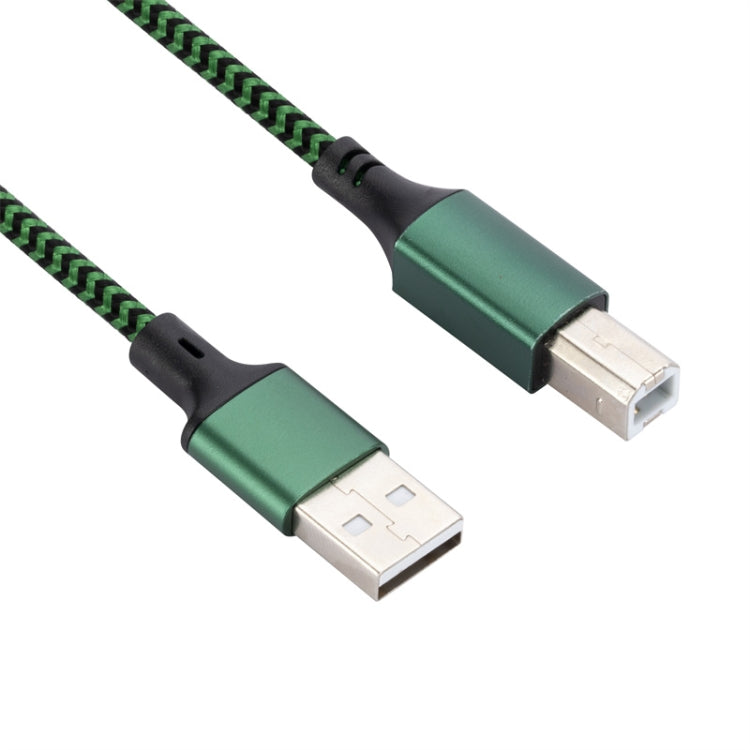 USB 2.0 to Square Port A/B Printer Adapter Cable, Length:3m(Green) - USB Cable by buy2fix | Online Shopping UK | buy2fix