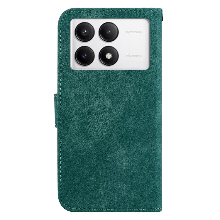 For Redmi K70 / K70 Pro Little Tiger Embossed Leather Phone Case(Green) - K70 Cases by buy2fix | Online Shopping UK | buy2fix