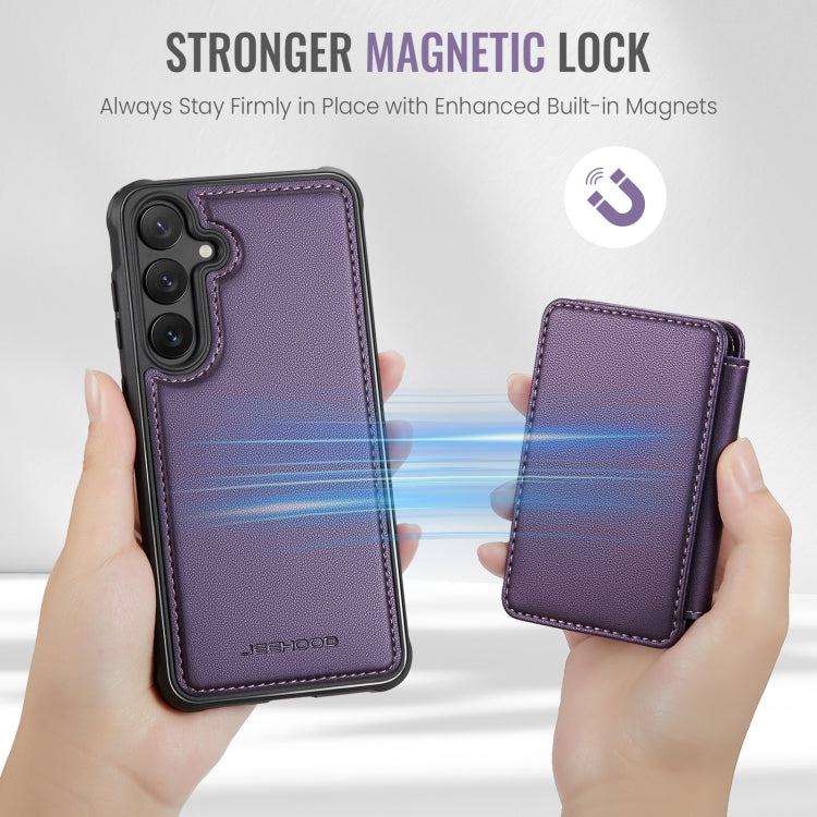 For Samsung Galaxy S24+ 5G JEEHOOD J05 Business Magnetic Style RFID Leather Phone Case(Purple) - Galaxy S24+ 5G Cases by JEEHOOD | Online Shopping UK | buy2fix