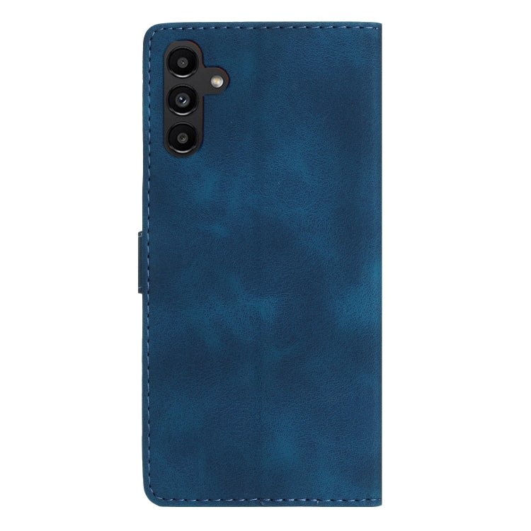 For Samsung Galaxy S25+ 5G Flower Butterfly Embossing Pattern Leather Phone Case(Blue) - Galaxy S25+ 5G Cases by buy2fix | Online Shopping UK | buy2fix