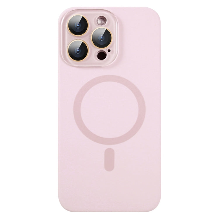 For iPhone 16 Pro Liquid Silicone MagSafe Full Coverage Phone Case with Lens Film(Pink) - iPhone 16 Pro Cases by buy2fix | Online Shopping UK | buy2fix