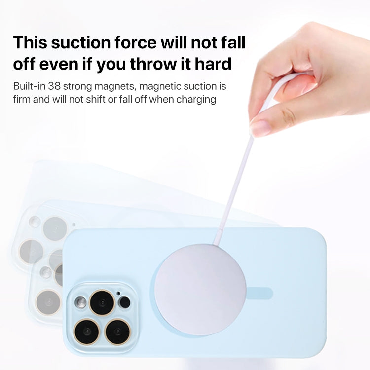 For iPhone 16 Liquid Silicone MagSafe Full Coverage Phone Case with Lens Film(Grey) - iPhone 16 Cases by buy2fix | Online Shopping UK | buy2fix