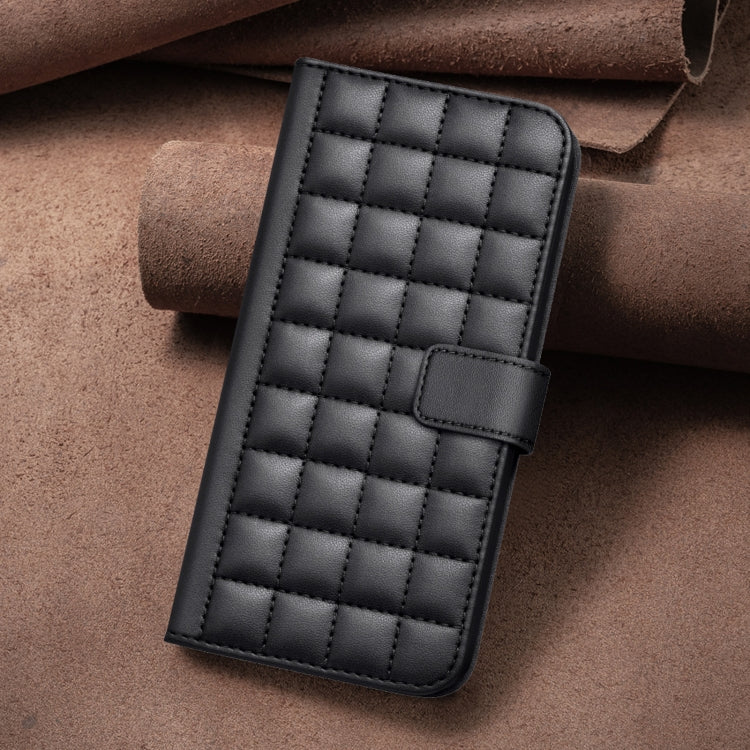 For iPhone 16 Square Texture Leather Phone Case(Black) - iPhone 16 Cases by buy2fix | Online Shopping UK | buy2fix