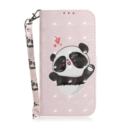 For Samsung Galaxy S25+ 5G 3D Colored Horizontal Flip Leather Phone Case(Heart Panda) - Galaxy S25+ 5G Cases by buy2fix | Online Shopping UK | buy2fix