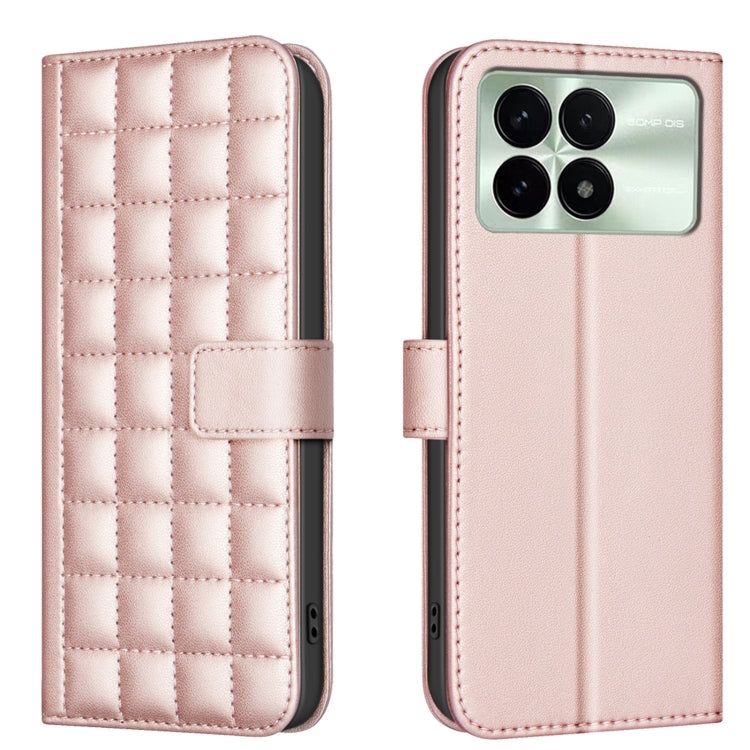 For Redmi K70 / K70 Pro Square Texture Leather Phone Case(Rose Gold) - Xiaomi Cases by buy2fix | Online Shopping UK | buy2fix