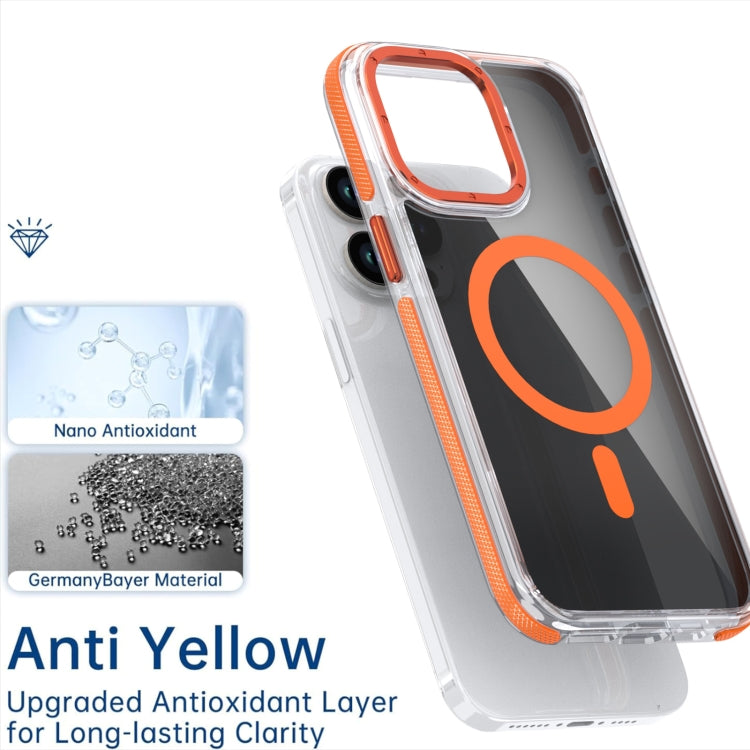 For iPhone 16 Pro Magsafe Dual-Color Transparent Black Full Coverage Phone Case(White) - iPhone 16 Pro Cases by buy2fix | Online Shopping UK | buy2fix