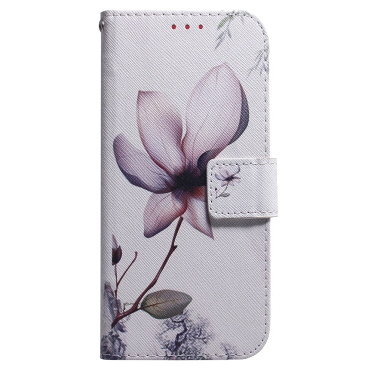 For Samsung Galaxy S25+ 5G Coloured Drawing Flip Leather Phone Case(Magnolia) - Galaxy S25+ 5G Cases by buy2fix | Online Shopping UK | buy2fix