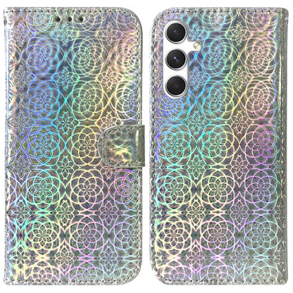 For Samsung Galaxy S25+ 5G Colorful Magnetic Buckle Leather Phone Case(Silver) - Galaxy S25+ 5G Cases by buy2fix | Online Shopping UK | buy2fix