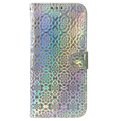 For Samsung Galaxy S25+ 5G Colorful Magnetic Buckle Leather Phone Case(Silver) - Galaxy S25+ 5G Cases by buy2fix | Online Shopping UK | buy2fix