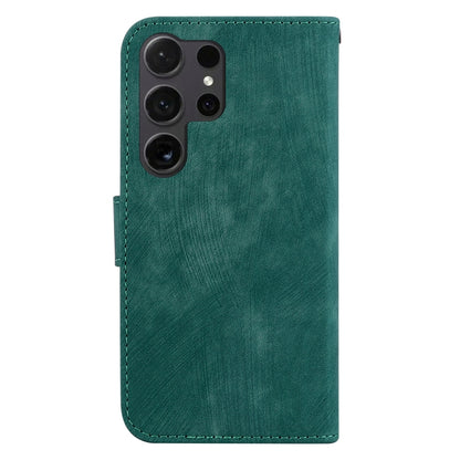 For Samsung Galaxy S25 Ultra 5G Little Tiger Embossed Leather Phone Case(Green) - Galaxy S24 Ultra 5G Cases by buy2fix | Online Shopping UK | buy2fix