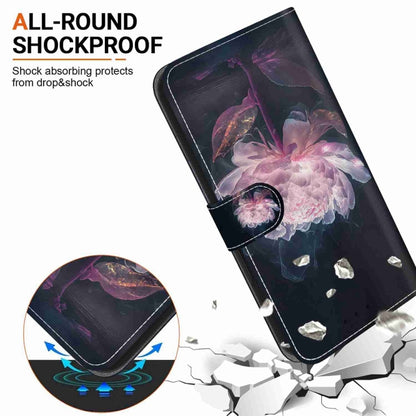 For Samsung Galaxy S25 Ultra 5G Crystal Texture Colored Drawing Leather Phone Case(Purple Peony) - Galaxy S25 Ultra 5G Cases by buy2fix | Online Shopping UK | buy2fix