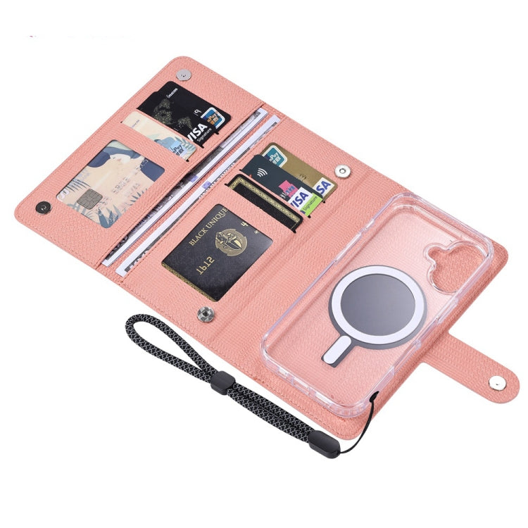 For iPhone 16 Pro Max ViLi GHA-C Series RFID MagSafe Magnetic Flip Leather Phone Case(Pink) - iPhone 16 Pro Max Cases by ViLi | Online Shopping UK | buy2fix