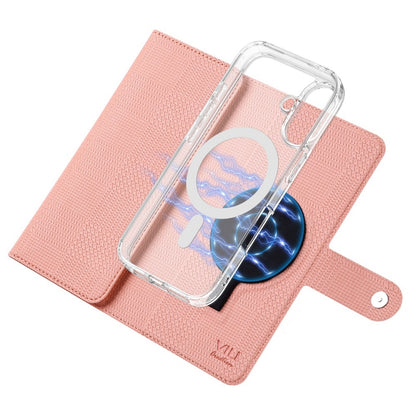 For iPhone 14 Pro ViLi GHA-C Series RFID MagSafe Magnetic Flip Leather Phone Case(Pink) - iPhone 14 Pro Cases by ViLi | Online Shopping UK | buy2fix