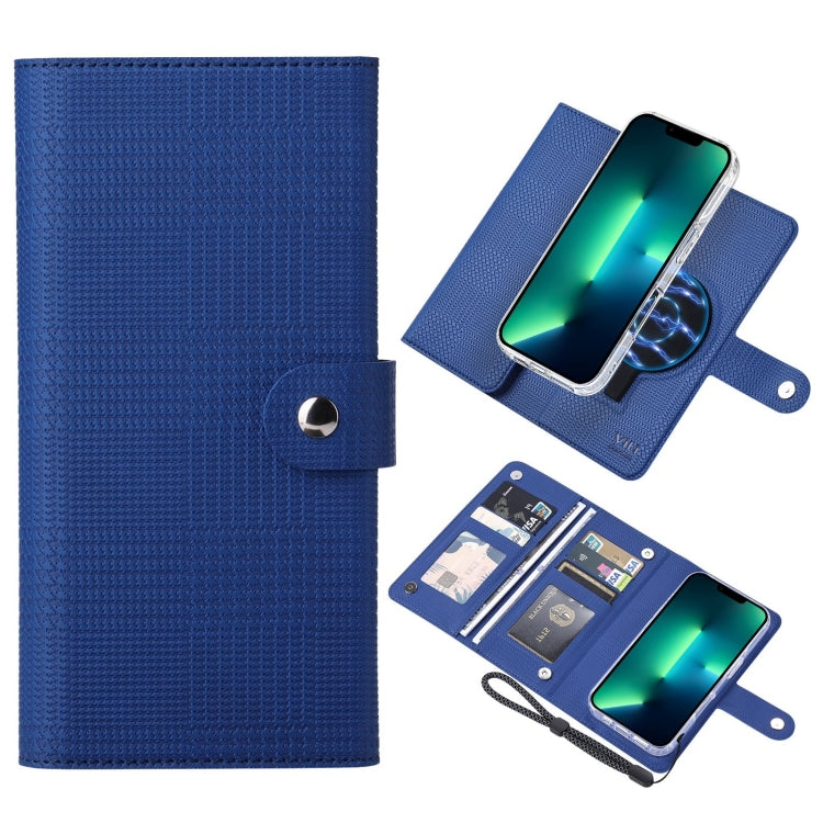 For iPhone 13 Pro Max ViLi GHA-C Series RFID MagSafe Magnetic Flip Leather Phone Case(Blue) - iPhone 13 Pro Max Cases by ViLi | Online Shopping UK | buy2fix