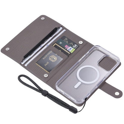 For iPhone 16 Pro ViLi GHB-C Series RFID MagSafe Magnetic Flip Leather Phone Case(Grey) - iPhone 16 Pro Cases by ViLi | Online Shopping UK | buy2fix