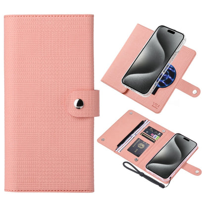 For iPhone 15 Pro Max ViLi GHB-C Series RFID MagSafe Magnetic Flip Leather Phone Case(Pink) - iPhone 15 Pro Max Cases by ViLi | Online Shopping UK | buy2fix