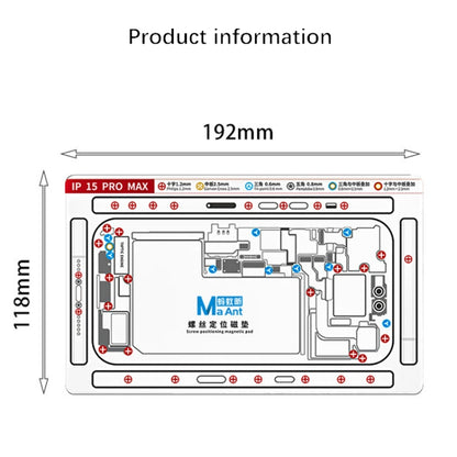 For iPhone 14 MaAnt Double-sided Screw Positioning Flexible Soft Magnetic Pad - Magnetic Screws Mat by buy2fix | Online Shopping UK | buy2fix