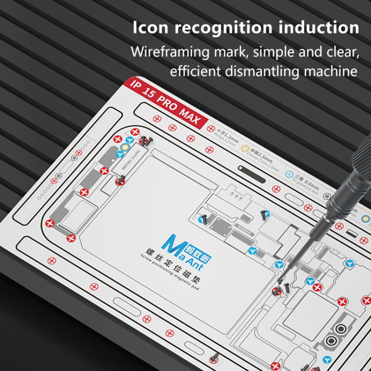 For iPhone 13 mini MaAnt Double-sided Screw Positioning Flexible Soft Magnetic Pad - Magnetic Screws Mat by buy2fix | Online Shopping UK | buy2fix