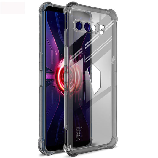 For Asus ROG Phone 3 ZS661KS IMAK All-inclusive Shockproof Airbag TPU Case with Screen Protector(Transparent Black) - ASUS Cases by imak | Online Shopping UK | buy2fix